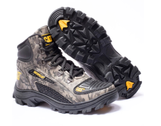 Bota Coturno Caterpillar Alaska Militar Couro Palmilha de Gel Masculino